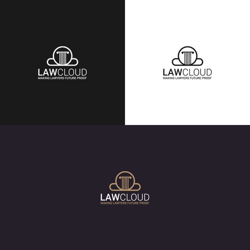 Modern logo concept for online law firm