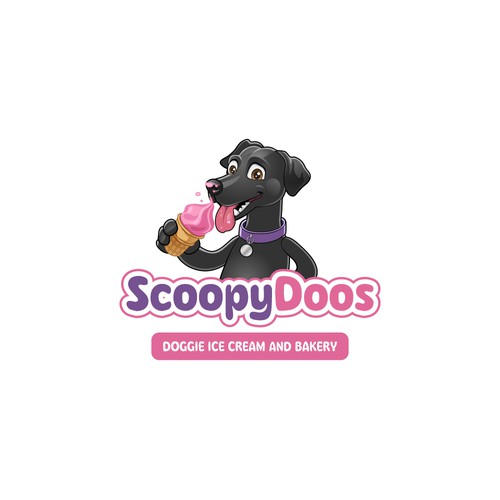 Dog ice cream mascot