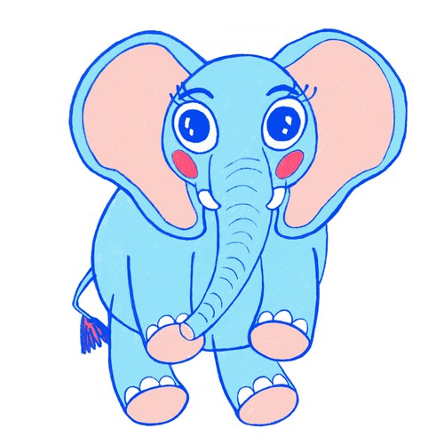 The toy blue elephant