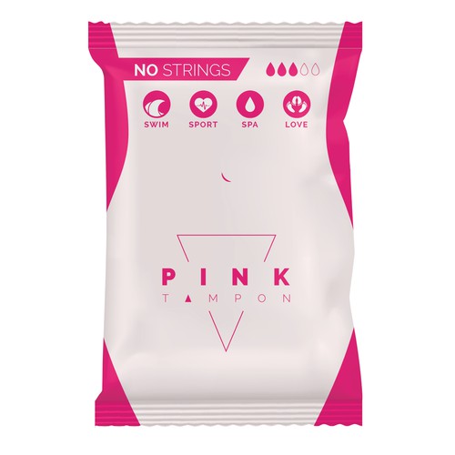 Pink tampon Packaging design