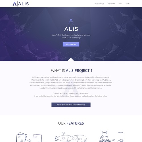 Alis Web page design