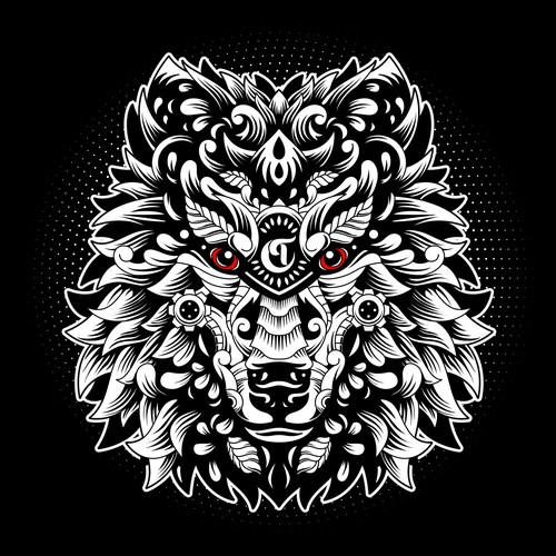 Wolf tshirt design