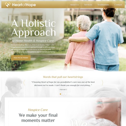 Website for Heart of Hope Hospice