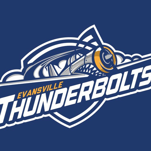 Modern Sports Team logo with airplane and flat colors