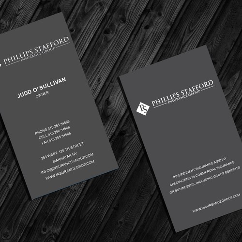 Create a professional modern business card design for a B2B startup