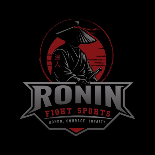 Ronin Fight Sports – Modern Samurai Emblem Logo