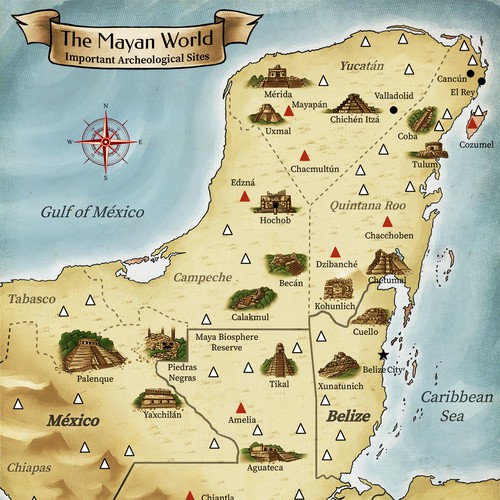 Mayan World map - commission