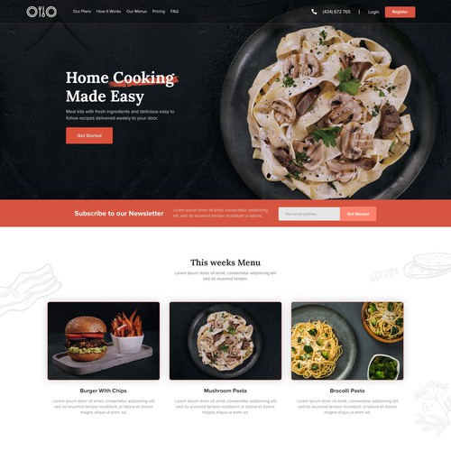 Modern Web Design for Cooking Platform