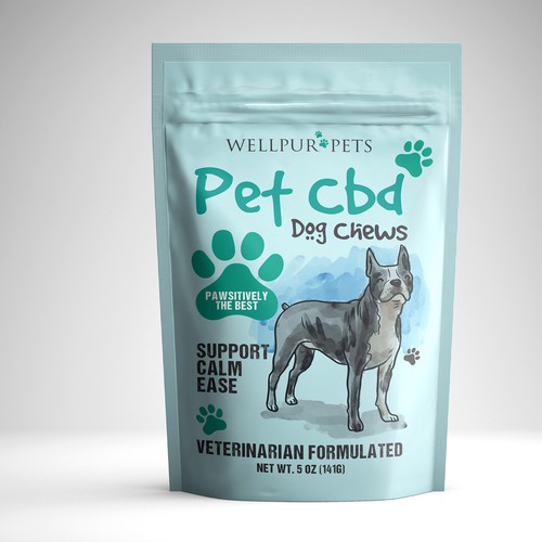 CBD dog treats Packaging design