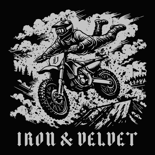 Dirt Bike Inspired T-Shirt Design for Edgy Lifestyle Brand