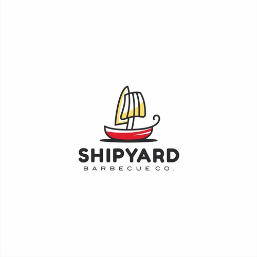 Simple and smart concept for Shipyard Barbecue Co.