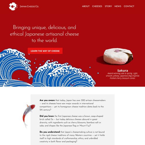 Complete Squarespace Website for Japan Cheese Co