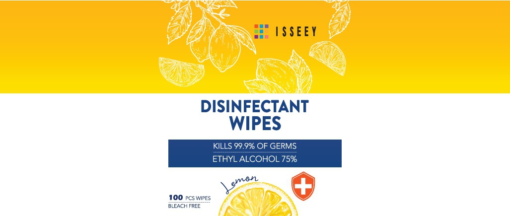 Product Label Design for "Disinfectant Wipes"