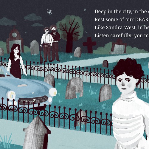 Illustration for a Children’s Book "The Haunted ABCs of San Antonio"
