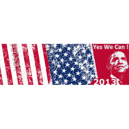 Women's Chiffon Scarves Graphic Design with Obama and American Flag 