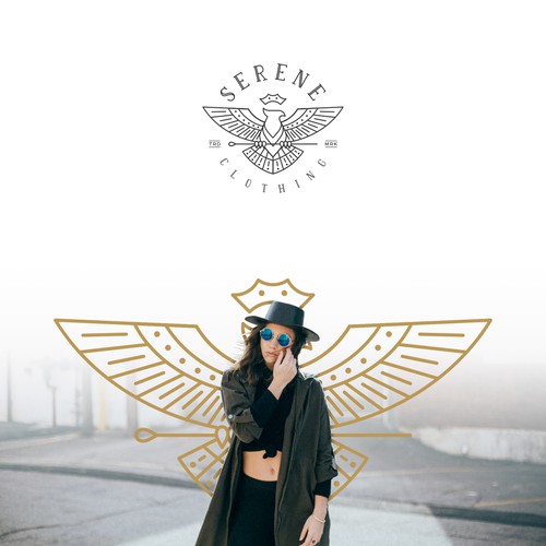 Line art style logo for Clothing Company