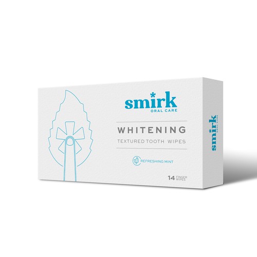 Whitening tooth wipes package concept