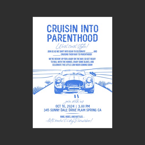 One Color Poster For Cruisin Into Parenthood