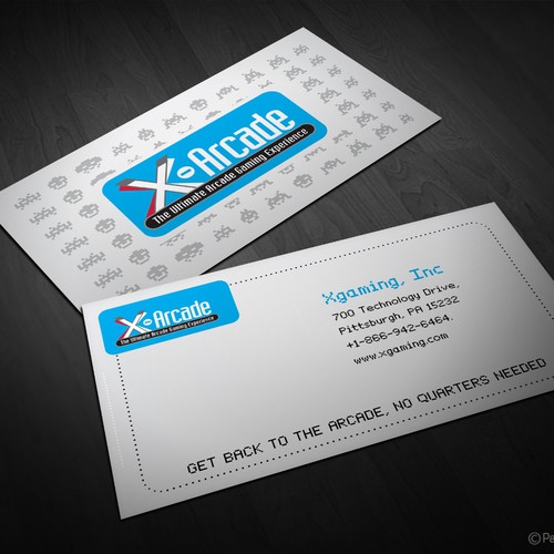 X-Arcade Needs Retro-Arcade Style Business Card Design