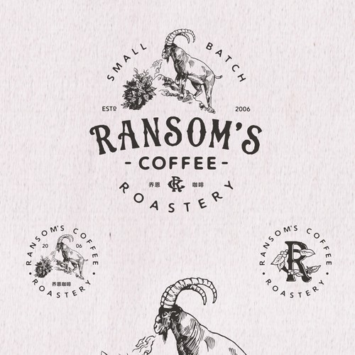 logo for RANSOM'S COFFEE