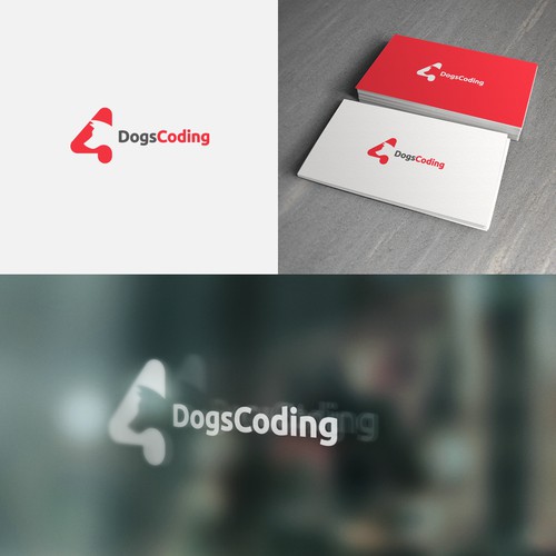 Logo design for 4 Dogs Coding