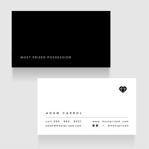 Most prized minimal business-card