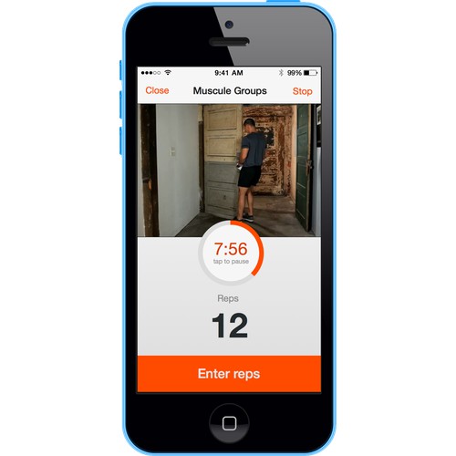 Redesign our successful fitness app to be more modern (newer iOS 7 & 8design)