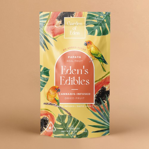 Dried papaya packaging design