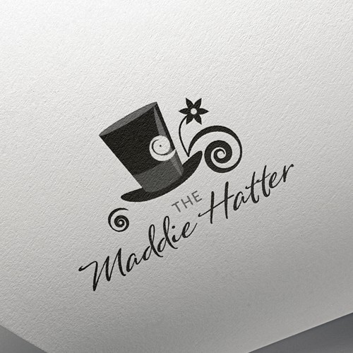 Alice in Wonderland inspired logo for kids clothing store