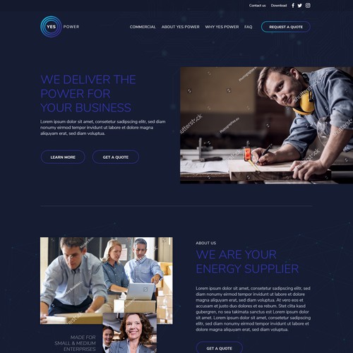 Web design for Energy Provider