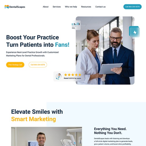 Modern, Clean Website Design for an Online Marketing Agency for Dentists