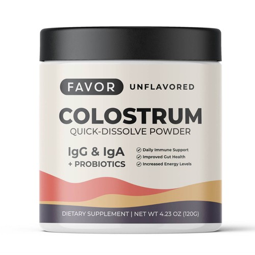 Design a label for a new supplement powder