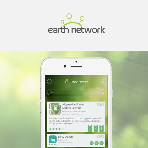 App and logo concept for Earth Network