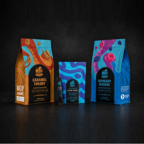 GIANT Coffee — Two Product Lines, One Packaging System
