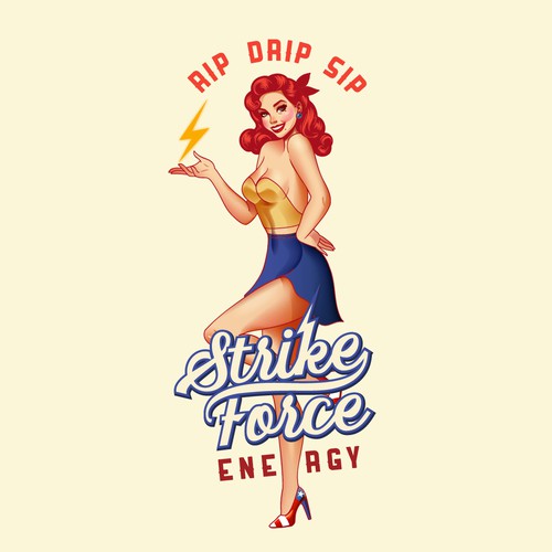  Vintage Pinup Girl Logo