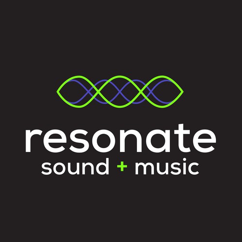 Resonate logo and business card