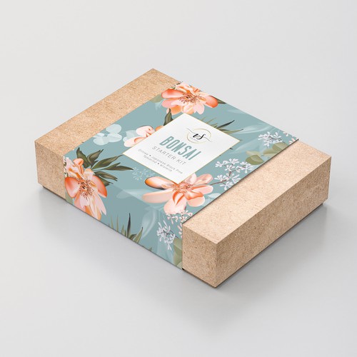 Label Packaging For Bonsai Set