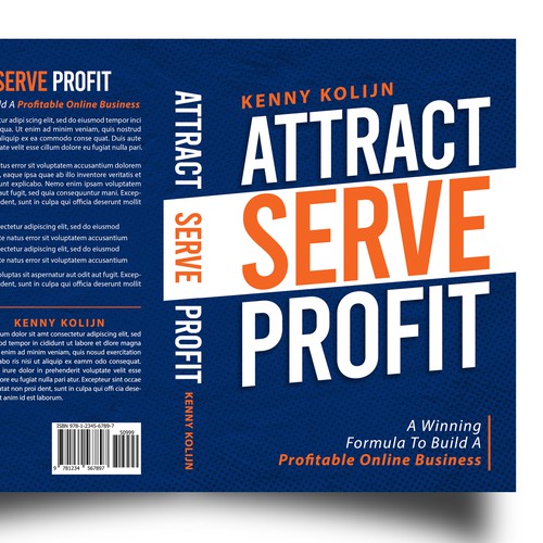 All text cover design for Attract Serve Profit book