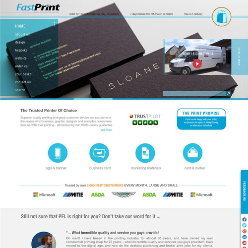 Create the new website for FastPrint