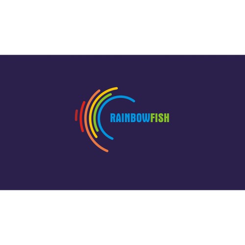 Create a company logo for RainbowFish Healthcare International