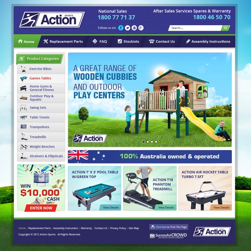 Action Sports needs a new website design