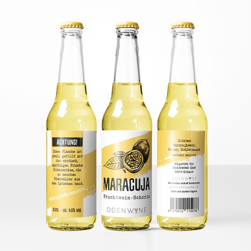 Maracuja wine label