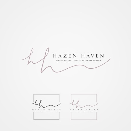 Minimalistic hand-written yet delicate logo for Hazen Haven