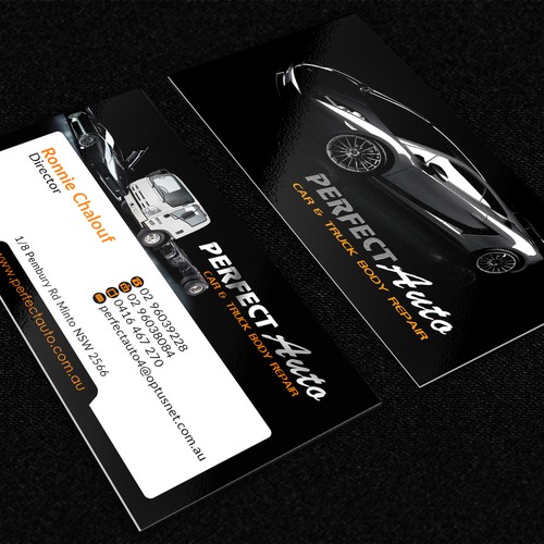 Create a business card for Perfect Auto