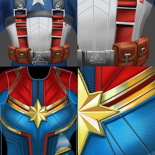 Captain Americas-Marvel fanart torsos