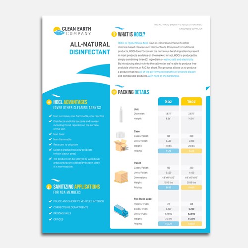 Clean and simple flyer for Disinfectant company