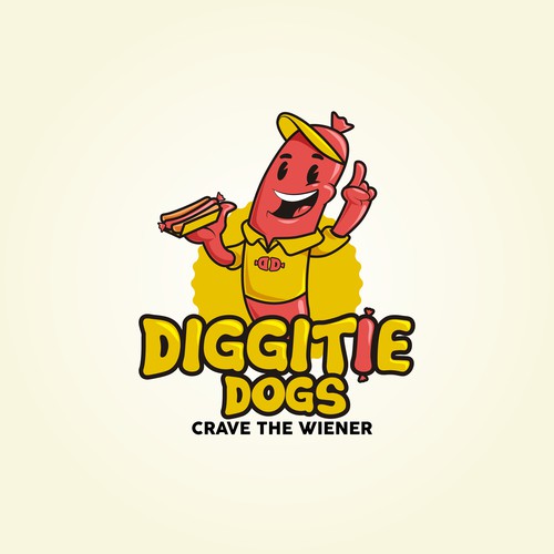 Character logo - hot dog