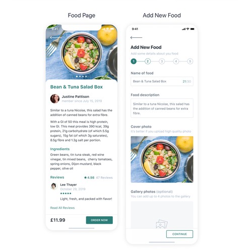Food Application Design Concept