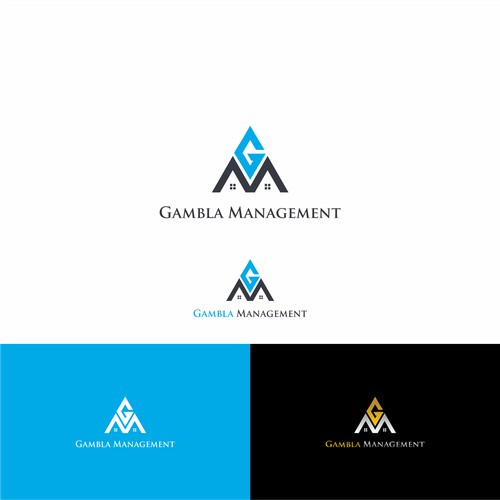 initials logo design for GAMBLA MANAGEMENT.