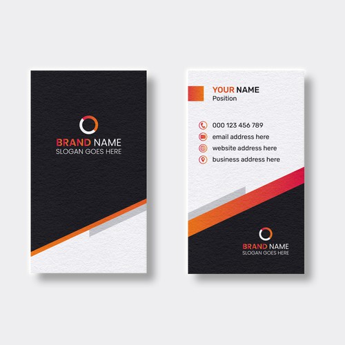 Eye-catching and impressive business card